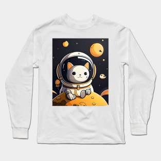 Cat Astronaut, Space Kitty, Catronaut - Cat Lover Long Sleeve T-Shirt